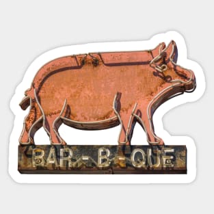 Rustic Barbecue Diner Sign Sticker